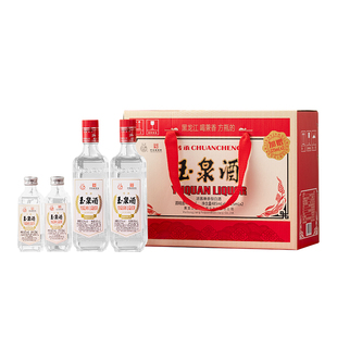 年货白酒礼盒玉泉老方瓶 42度浓酱兼香型东北白酒485ml*6口粮酒