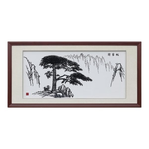 芜湖铁画迎客松马到成功纯手工