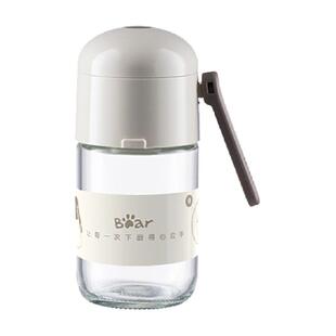 小熊定量盐罐调味罐调料盒家用厨房密封防潮玻璃调料罐烧烤撒料瓶