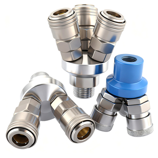 气动C式自锁快速接头气泵空压机气管快插SMY圆二通圆三通配件大全