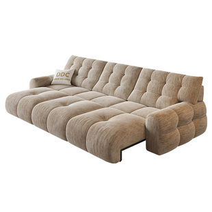 DDC雪尼尔布艺电动折叠沙发床客厅多功能三人位沙发小户型新款