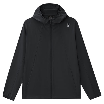 蜘蛛春夏男舒适透气连帽梭织夹克