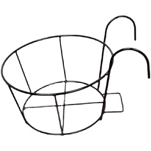 简约栏杆盆栽悬挂式铁艺壁挂花架圆形护栏多肉铁架花蓝阳台绿萝架