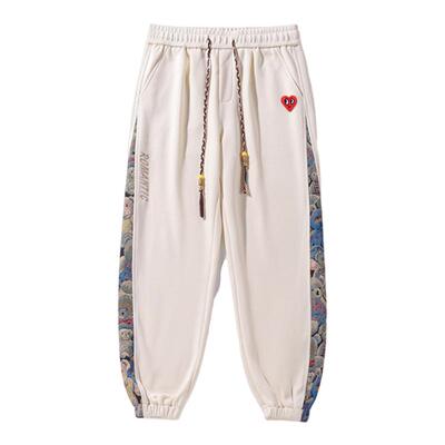 查尔斯桃心爱心束脚休闲裤