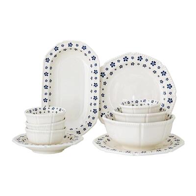 onlycook简约陶瓷餐具碗盘碟套装