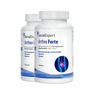 SanaExpert森诺堡硫酸氨糖软骨素缓解膝盖半月板关节不适2瓶240粒