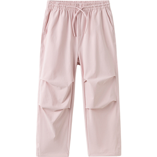 巴拉巴儿童裤子男童女童降落伞运动裤春秋季新款童装宝宝长裤潮大