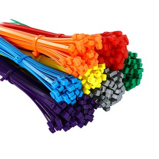 可松式活扣尼龙扎带可拆卸彩色塑料扎线带可重复使用固定封口轧带