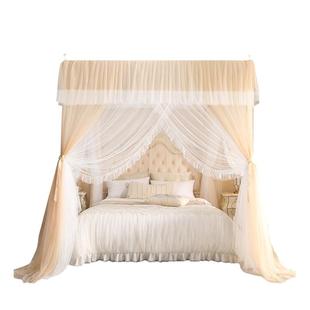 双层纱宫廷落地蚊帐家用卧室2024新款1.5三开门公主1米8双人大床