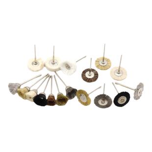 柄3.0mm文玩工具金刚核桃电动电磨马鬃猪毛刷头刷子抛光清理刷