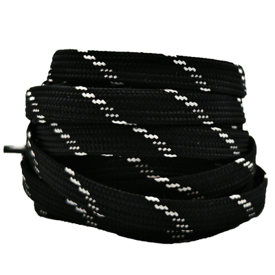 适配贝壳头鞋带原装扁平黑白色