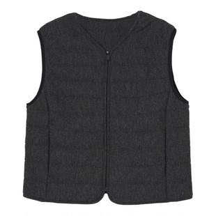 MENGJIAN加厚蚕丝羊毛内胆马甲女2025冬季新款保暖坎肩内搭背心