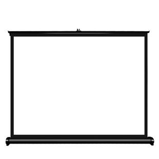 移动便携式桌幕收纳32寸60寸80寸100寸120寸地升幕投影幕布地拉式高清家用户外落地桌面屏幕车载投影仪幕布