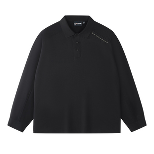 FILA FUSION斐乐潮牌男子针织长袖POLO衫2026春新款休闲速干上衣