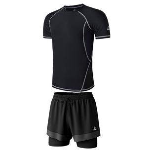 匹克男士泳衣泳裤套装泡温泉泳裤2025新款游泳衣分体上衣运动套装