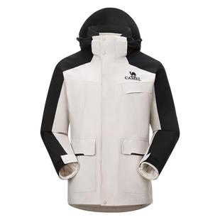 骆驼户外风暴冲锋衣女工装外套三合一可拆卸两件套防水登山服装男