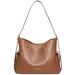 奥康托特包2025新款大容量单肩包潮植鞣牛皮通勤女包hobo斜挎包包