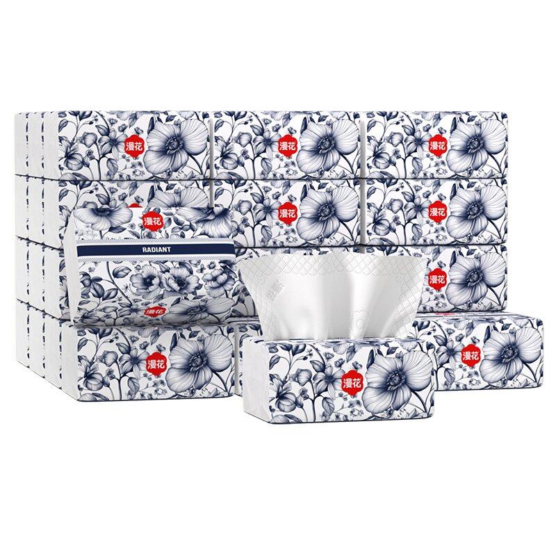 400张抽纸原木纸巾家用实惠装整箱批餐巾纸可擦手卫生纸抽纸巾