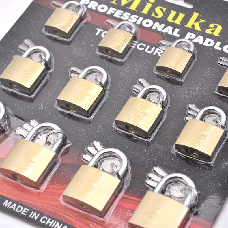 正品套装挂锁12件套大铜锁子锁头小门锁组合挂锁锁门开仿单通用