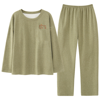 秋冬季长袖德绒睡衣男士