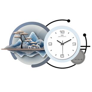 轻奢时尚钟表挂钟客厅2025新款现代简约家用创意网红餐厅时钟挂墙