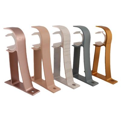 窗帘杆支架加厚铝合金罗马杆支架底座单杆托双杆挂钩顶装固定墙勾