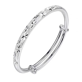 999纯银满天星铃铛手镯女日韩年轻款实心足银镯子送女友生日礼物