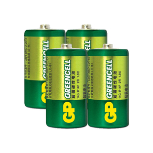 GP超霸电池2号1.5V二号C碳性R14P中号手电筒适用于费雪玩具电池通用3号