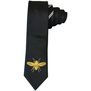 麦豆原创 金黄色小蜜蜂5cm韩版jk原创时尚斜杠男女英伦JKJD领带