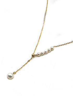 白露14k包金注金天然硅胶Y字链女