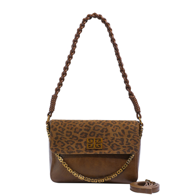 LAOYJA高级感小众磨砂豹纹腋下包