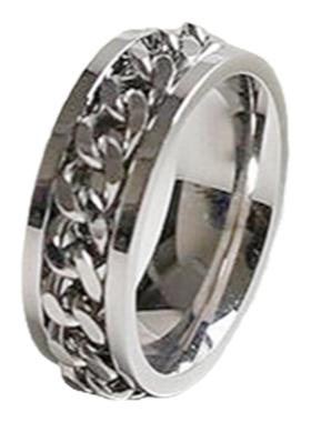 旋转链条钛钢开瓶器戒指