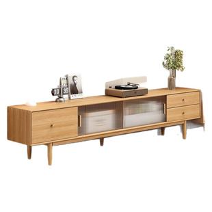 实木电视柜复古客厅储物柜北欧电视机柜落地柜小户型墙柜茶几组合