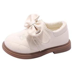 女童公主鞋2025秋冬新款小女孩二棉鞋子宝宝时尚软底加绒儿童棉鞋