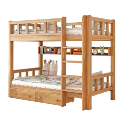 全实木橡胶木上下铺双层床高低床