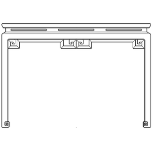 40款八仙桌三视图cad动态块明清家具条桌大圆台长桌琴桌麻将桌子