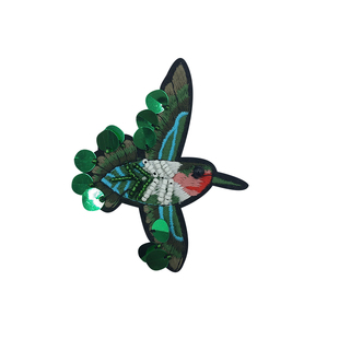 时尚刺绣串珠花朵蝴蝶亮片小鸟布贴 diy衣服装饰羽绒帽子包补丁贴