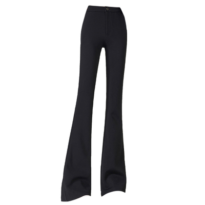 【松紧弹力高腰】西装微喇裤