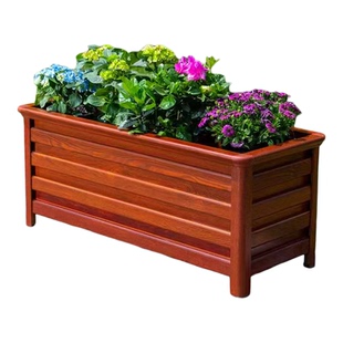 铝合金花箱户外庭院花盆定制组合市政道路护栏景观盆长方形种植箱