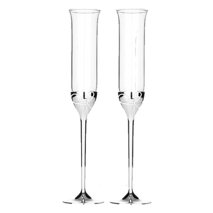 愿一结婚礼物】英国正品 WEDGWOOD爱之结绳香槟杯 verawang王薇薇