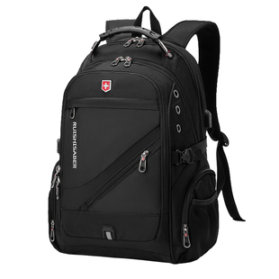 瑞士双肩包大容量书包男初高中学生帅气书包商务出差旅行电脑包男