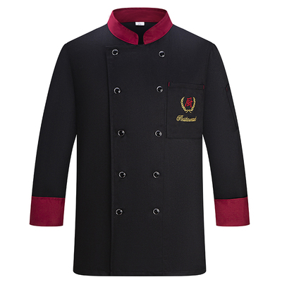 餐饮厨师工作服长袖秋冬款定制