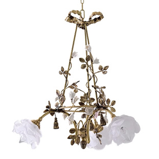 全美一丁法式古典全铜浪漫复古田园花朵轻奢客厅卧室灯具餐厅吊灯