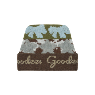 GOODBAI GOODEES 秋冬新款蝴蝶结五角星提花猫耳帽