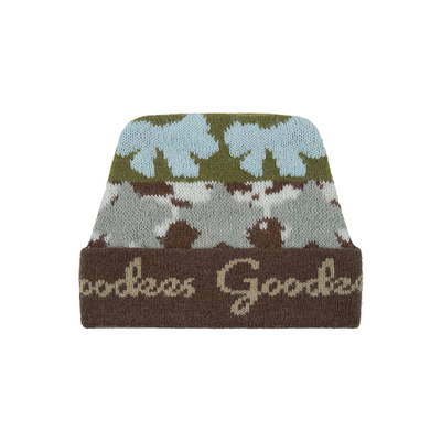 GOODBAI GOODEES 秋冬新款蝴蝶结五角星提花猫耳帽