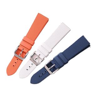 氟橡胶表带20/22mm菱格纹适用马克华菲OMEGA劳力士西铁城美度精工