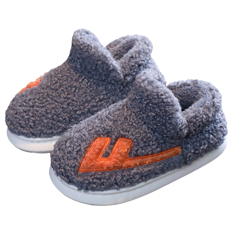 回力儿童棉拖鞋冬季新款加绒男童可爱宝宝室内防滑小孩保暖居家用