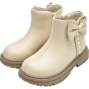 巴拉巴拉女童马丁靴中大童宝宝靴子秋冬季款童鞋公主短靴儿童鞋子