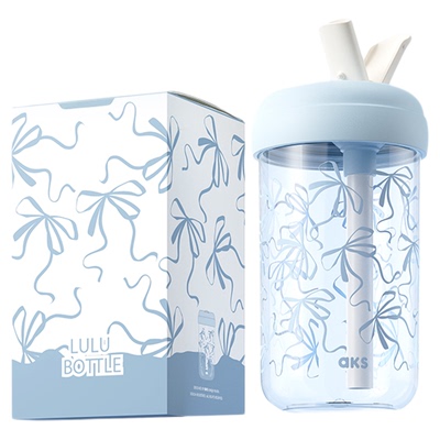 aks喝水杯子女2025新款外出便携女生高颜值夏日水杯tritan吸管杯