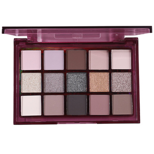 ucanbe烟熏妆清冷蔷薇15色眼影盘水泥灰玫瑰粉紫色系粉棕珠光亮闪